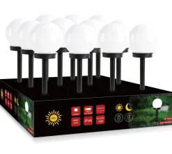 Solarleuchte weiß Kunststoff H/D: ca. 34x10 cm