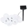Solarlichterkette 3,8 m schwarz weiß Kunststoff L/D: ca. 380x7,5 cm