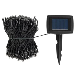 Solarlichterkette 2 m warmweiß schwarz Kunststoff L: ca. 400 cm