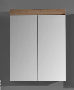 Spiegelschrank Amanda Asteiche Nachbildung B/H/T: ca. 60x77x17 cm