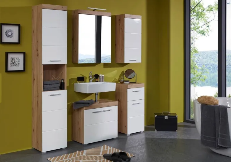 Spiegelschrank Amanda Asteiche Nachbildung B/H/T: ca. 60x77x17 cm