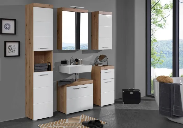Spiegelschrank Amanda Asteiche Nachbildung B/H/T: ca. 60x77x17 cm