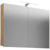 Spiegelschrank Badinos Eiche Honig Nachbildung B/H/T: ca. 60x42x12 cm