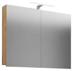 Spiegelschrank Badinos Eiche Honig Nachbildung B/H/T: ca. 80x62x12 cm