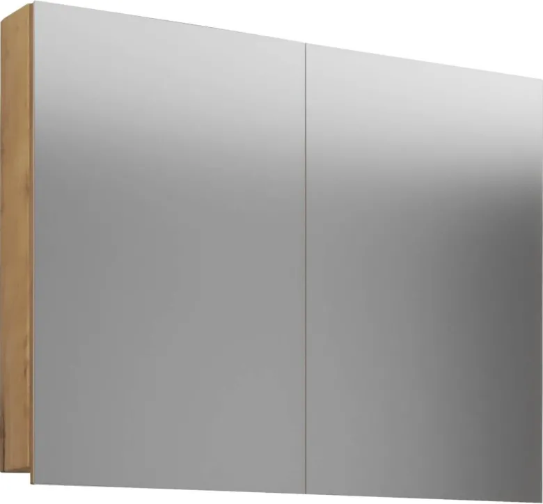 Spiegelschrank Badinos Eiche Honig Nachbildung B/H/T: ca. 80x62x12 cm