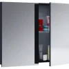 Spiegelschrank Badinos schwarz B/H/T: ca. 80x62x12 cm