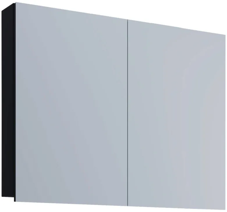 Spiegelschrank Badinos schwarz B/H/T: ca. 80x62x12 cm