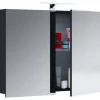Spiegelschrank Badinos schwarz B/H/T: ca. 80x62x12 cm