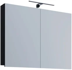 Spiegelschrank Badinos schwarz B/H/T: ca. 80x62x12 cm