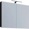 Spiegelschrank Badinos schwarz B/H/T: ca. 60x42x12 cm