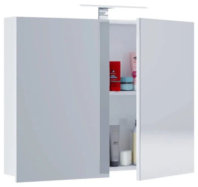 Spiegelschrank Badinos weiß B/H/T: ca. 80x62x12 cm