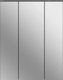 Spiegelschrank BLAKE Rauchsilber Nachbildung weiß Hochglanz B/H/T: ca. 60x77x21 cm