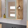 Spiegelschrank Eiche Artisan Nachbildung salbei B/H/T: ca. 70x69x23 cm