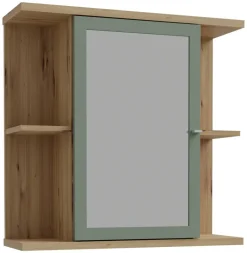 Spiegelschrank Eiche Artisan Nachbildung salbei B/H/T: ca. 70x69x23 cm