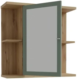 Spiegelschrank Eiche Artisan Nachbildung salbei B/H/T: ca. 70x69x23 cm