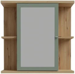 Spiegelschrank Eiche Artisan Nachbildung salbei B/H/T: ca. 70x69x23 cm