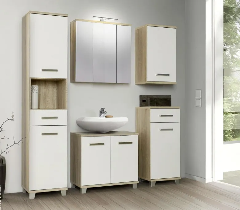Spiegelschrank Eiche Sonoma Nachbildung B/H/T: ca. 68,6x68,1x20 cm