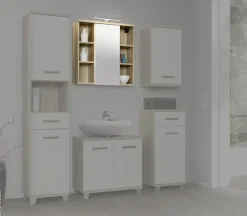 Spiegelschrank Eiche Sonoma Nachbildung B/H/T: ca. 68,6x68,1x20 cm