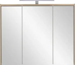 Spiegelschrank Flag Eiche hell Nachbildung B/H/T: ca. 74,5x64x16 cm