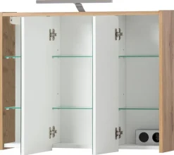 Spiegelschrank Flag Eiche Landhaus Nachbildung B/H/T: ca. 74,5x64x16 cm