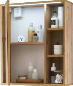 Spiegelschrank Greece Wildeiche Nachbildung B/H/T: ca. 60x70x20 cm