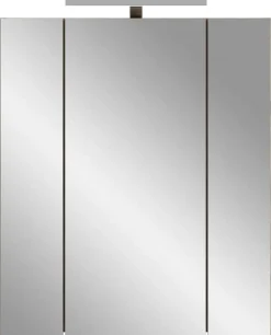 Spiegelschrank Ice Nox Oak Nachbildung schwarz matt B/H/T: ca. 60x70x18 cm