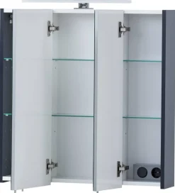 Spiegelschrank Kent dunkelblau B/H/T: ca. 70x74,8x16 cm