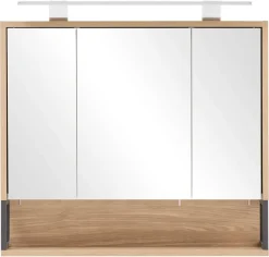 Spiegelschrank Limone Eiche hell Nachbildung B/H/T: ca. 70x66,1x16 cm