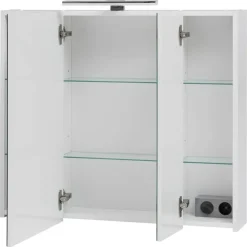 Spiegelschrank Limone weiß B/H/T: ca. 80x74,4x16 cm