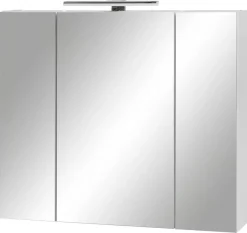 Spiegelschrank Limone weiß B/H/T: ca. 80x74,4x16 cm