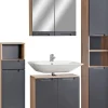 Spiegelschrank Mailand Eiche Viking Nachbildung anthrazit B/H/T: ca. 70x71x22 cm