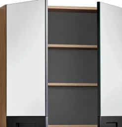 Spiegelschrank Mailand Eiche Viking Nachbildung anthrazit B/H/T: ca. 70x71x22 cm