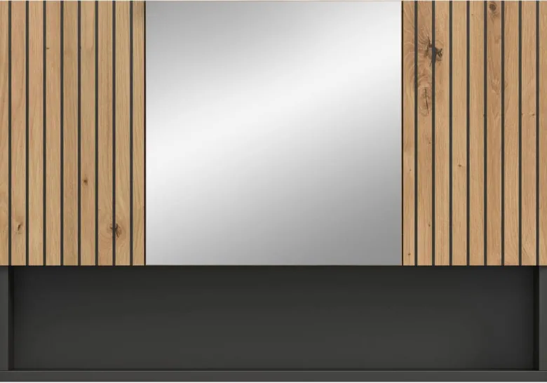 Spiegelschrank Mone Basalt Nachbildung Artisan Oak Nachbildung B/H/T: ca. 80x55x17 cm