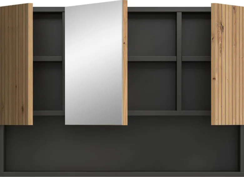Spiegelschrank Mone Basalt Nachbildung Artisan Oak Nachbildung B/H/T: ca. 80x55x17 cm