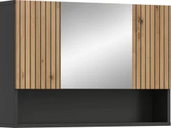 Spiegelschrank Mone Basalt Nachbildung Artisan Oak Nachbildung B/H/T: ca. 80x55x17 cm