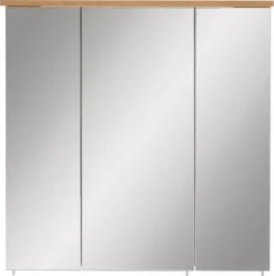 Spiegelschrank Padua grau Eiche Landhaus Nachbildung B/H/T: ca. 70,5x72,3x15,7 cm