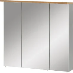 Spiegelschrank Padua grau Eiche Landhaus Nachbildung B/H/T: ca. 70,5x72,3x15,7 cm