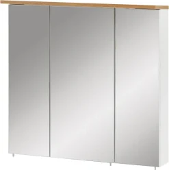 Spiegelschrank Padua grau Eiche Landhaus Nachbildung B/H/T: ca. 70,5x72,3x157,5 cm