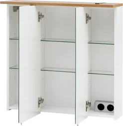 Spiegelschrank Padua grau Eiche Landhaus Nachbildung B/H/T: ca. 70,5x72,3x157,5 cm