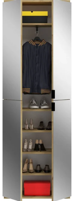 Spiegelschrank PROJEKT Eiche Artisan Nachbildung Spiegel Spanplatte B/H/T: ca. 61x193x34 cm