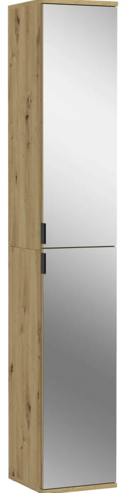 Spiegelschrank PROJEKT Eiche Artisan Nachbildung Spiegel Spanplatte B/H/T: ca. 30x193x34 cm