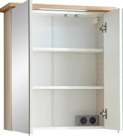 Spiegelschrank Quickset 966 Rivera Eiche Nachbildung creme B/H/T: ca. 60x72x20 cm