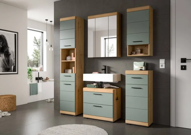 Spiegelschrank Scout Eiche Artisan Nachbildung salbei Nachbildung B/H/T: ca. 60x79x18 cm