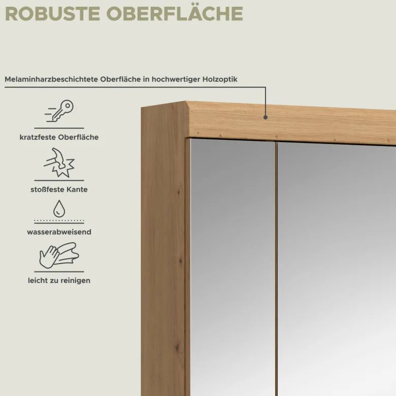Spiegelschrank Scout Eiche Artisan Nachbildung salbei Nachbildung B/H/T: ca. 60x79x18 cm
