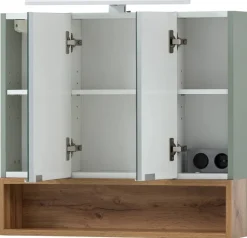 Spiegelschrank Smilla Eiche Landhaus Nachbildung Pistazie B/H/T: ca. 67x64,7x16 cm