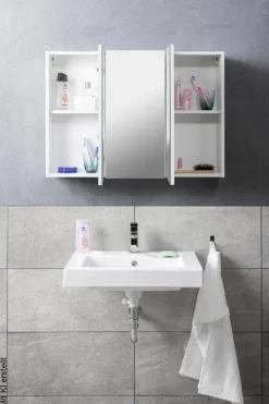 Spiegelschrank Solo 2 weiß B/H/T: ca. 85x60x16 cm