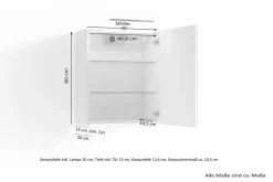 Spiegelschrank SPREE anthrazit B/H/T: ca. 50x60x15 cm