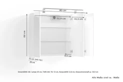 Spiegelschrank SPREE weiß B/H/T: ca. 80x60x15 cm