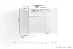 Spiegelschrank SPREE weiß B/H/T: ca. 70x60x15 cm
