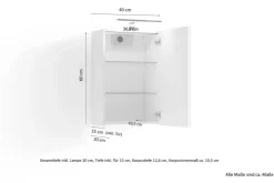 Spiegelschrank SPREE weiß matt B/H/T: ca. 40x60x15 cm